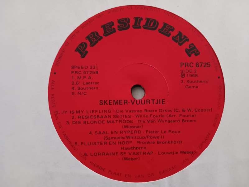 Neels Alberts,Oom Ernst,Johnnie Esterhuizen,Hennie Storm,Thierry King and others  (1968 SA LP NM )