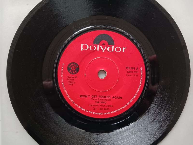 The Who  -   Won`t get Fooled Again ( Rare 1971 Rhodesia released 7` single )