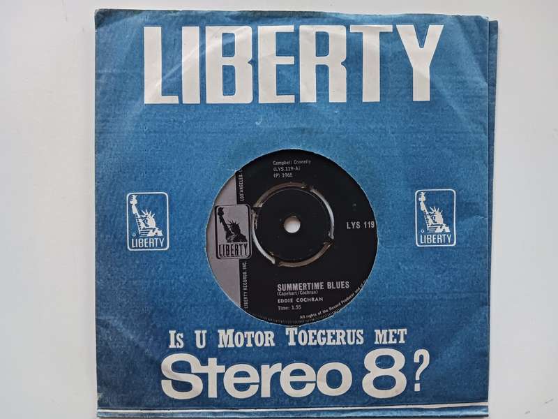 Eddie Cochran - Summertime Blues ( scarce 1968 SA released 7"single EX condition )