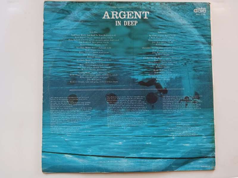 Argent - In Deep  ( Rare 1973 SA released Prog,classic  rock LP album )