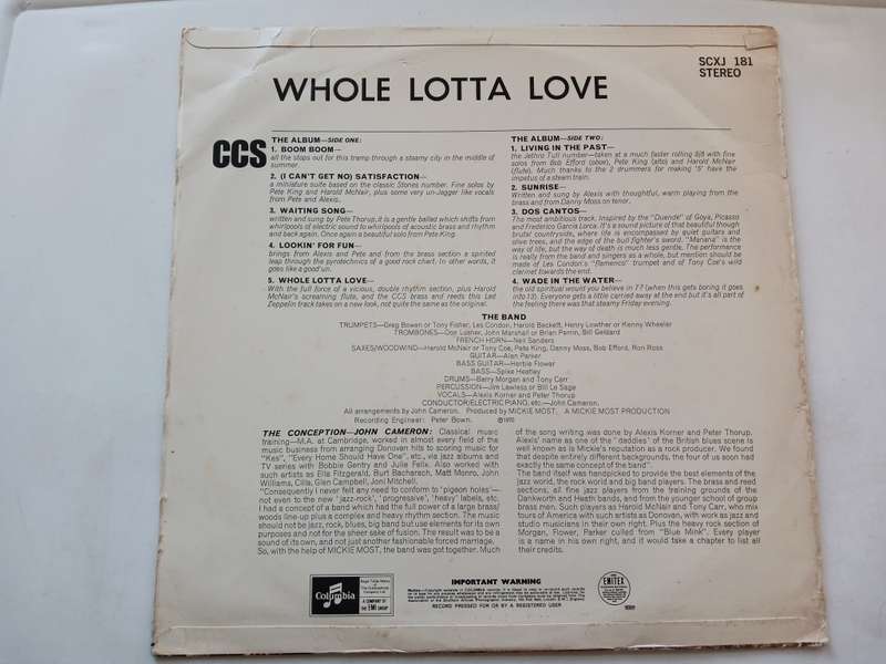 CCS  -  CCS  ( Rare 1970 SA released LP, Album EX )