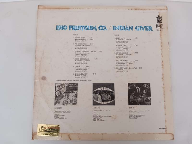 1910 Fruitgum Co.* - Indian Giver  ( Rare 1969 SA released LP )