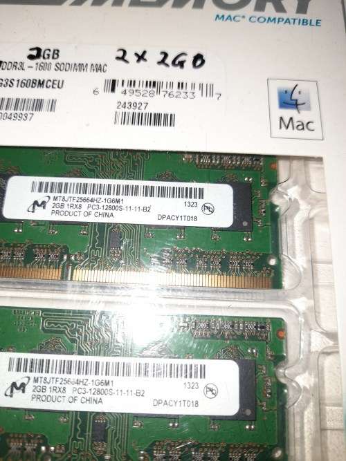Geniue Apple Macbook | DDR3L | 1600 | 2GB Ram Modules