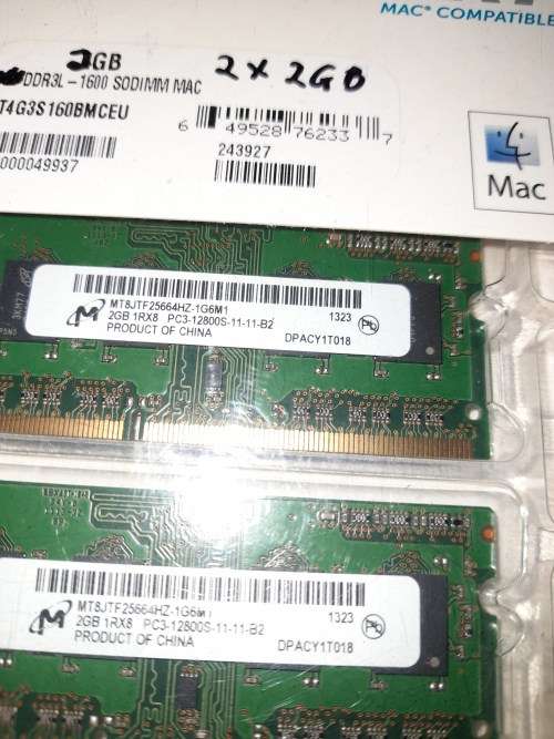 Geniue Apple Macbook | DDR3L | 1600 | 2GB Ram Modules