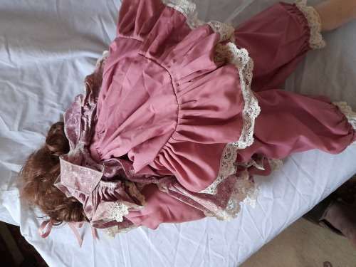 Large Vintage Porcelain Doll in Good Condition For age