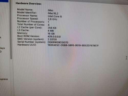**MONSTER SPECS**Apple iMAC Late 2015| 21.5 INCH|QUAD Core i5| 16GB|Ultra Slim|1TB Apple Drive