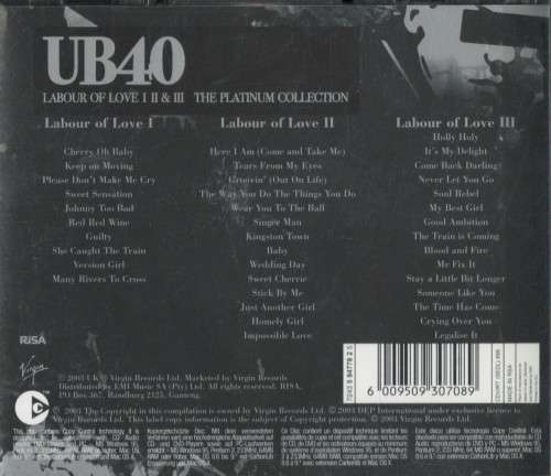 UB 40 Labour of Love 1 - 3 `The Platinum Collection  3 Cd`c | (CD)