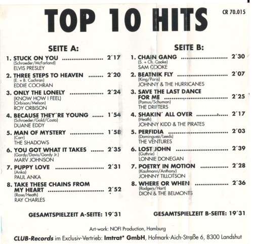 German Top 10 -  N0. 15 /1970 (Very Rare Tape) - Audio Cassette