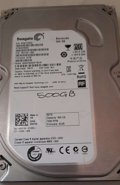 Seagate 500GB - 7200 - BarraCuda SATA Internal Hard Drive