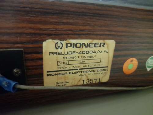 Vintage - Pioneer Prelude 4000 A Belt Drive 2 Speed  Stereo Turntable in  Working Condition