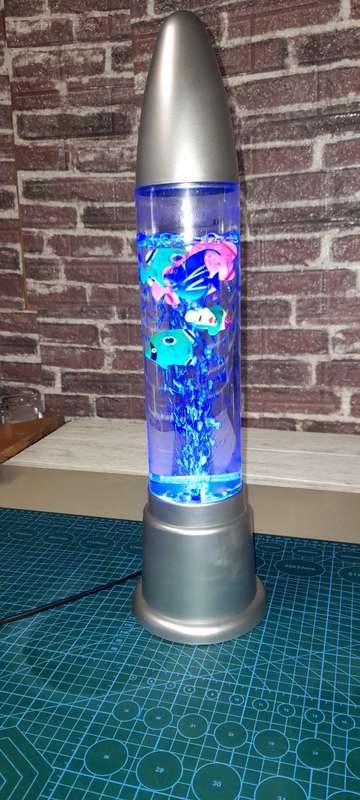 Bubbling Swimming Fish Lamp - Working Condition