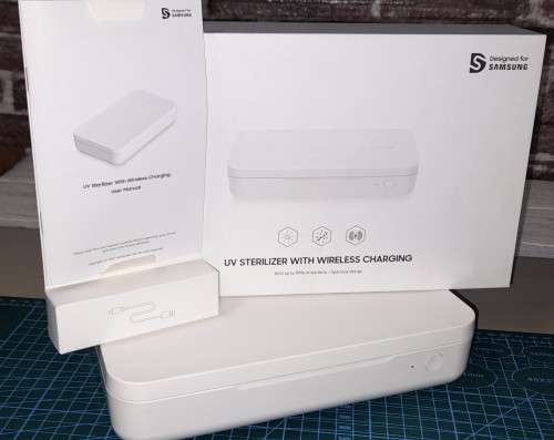 Boxed - Samsung UV Sanitizer with Wireless Charging with USB-C Cable.