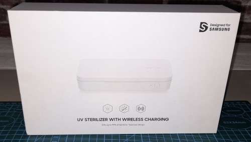 Boxed - Samsung UV Sanitizer with Wireless Charging with USB-C Cable.