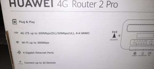Boxed - Huawei 4G Router 2 Pro - Model :- B612-233 in like new condition and perfect working order.