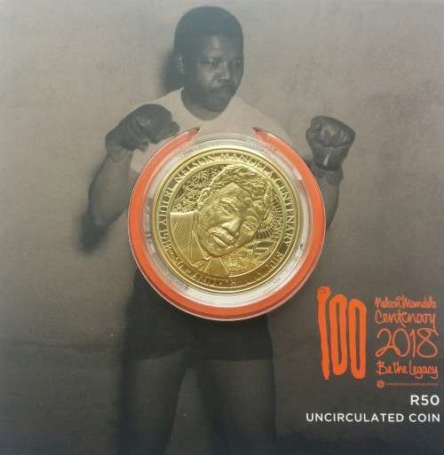 2018 NELSON MANDELA CENTENARY ALUMINIUM BRONZE R50