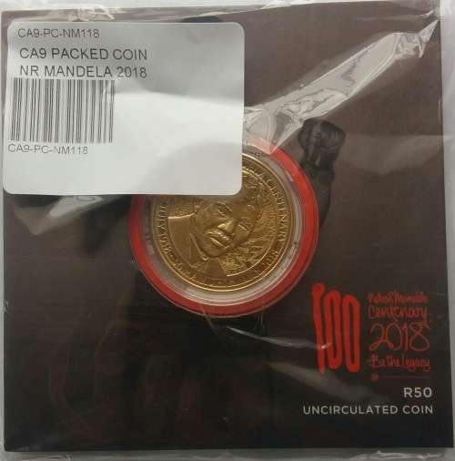 2018 NELSON MANDELA CENTENARY ALUMINIUM BRONZE R50