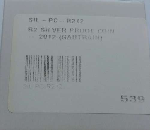 2012 PROOF SILVER R2 GAUTRAIN