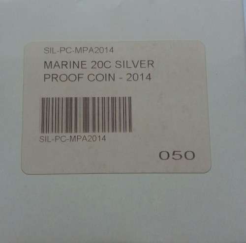 2014 1OZ PROOF SILVER MARINE PROTECTED AREAS 20 CENT.