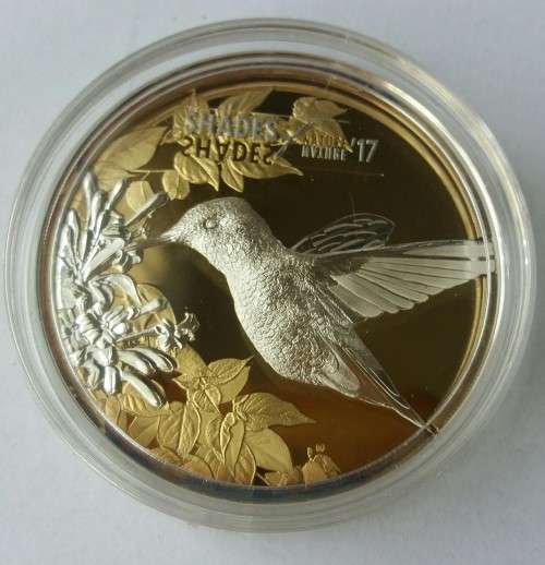 2017 PROOF SILVER  SHADES OF NATURE HUMMINGBIRD