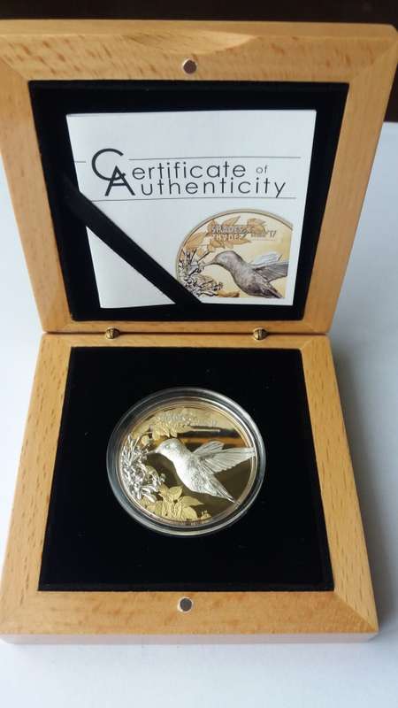 2017 PROOF SILVER  SHADES OF NATURE HUMMINGBIRD