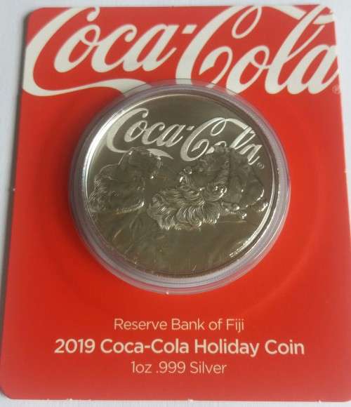 2019 COCA COLA 1OZ 999 SILVER COIN