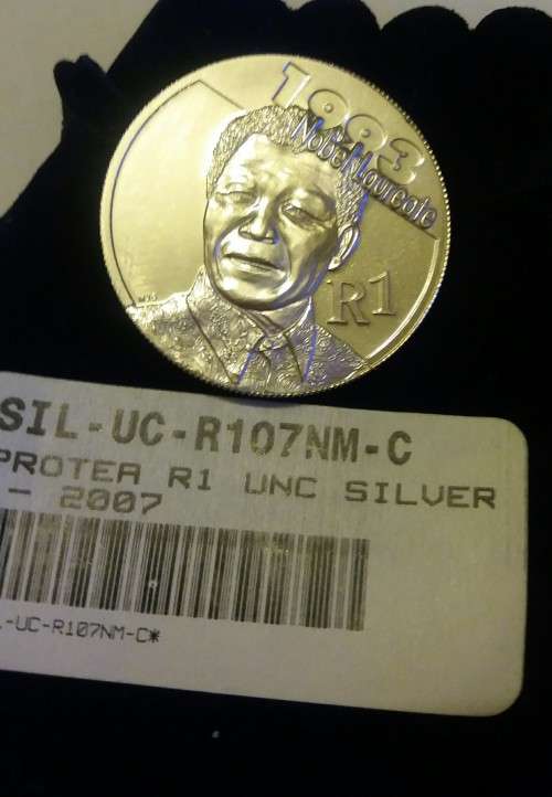 2007 NELSON MANDELA UNCIRCULATED PROTEA R1