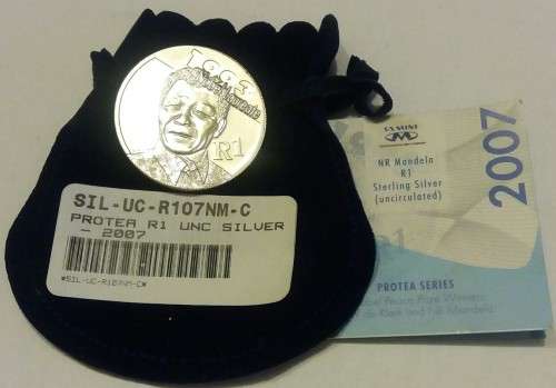 2007 NELSON MANDELA UNCIRCULATED PROTEA R1