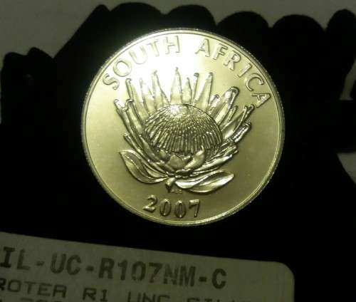 2007 NELSON MANDELA UNCIRCULATED PROTEA R1