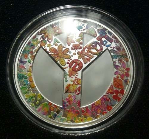 1OZ PROOF SILVER `SUMMER OF LOVE`  ( MINTAGE 1968)