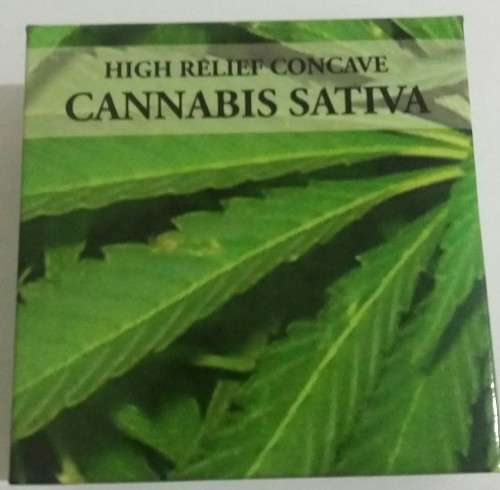 2016 PROOF 1OZ SILVER CANNABIS SATIVA COIN (MINTAGE 999)