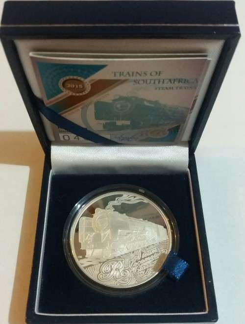 2015 STEAM TRAIN PROOF SILVER R2 CROWN (MINTAGE 1000)
