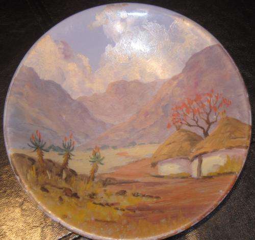 PAINTING ON A PLATE, SIGNED "OLIVER", R1 START
