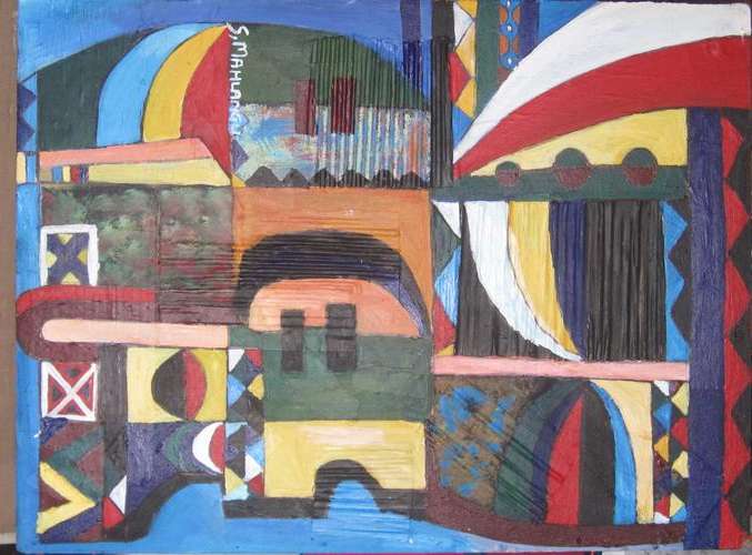 SPEELMAN MAHLANGU OIL PAINTING, R1 START