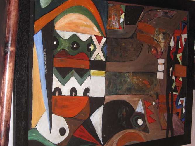 SPEELMAN MAHLANGU OIL PAINTING, "OUR SISTERS DREAM" R1 START