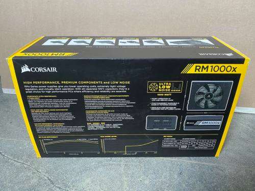 1000W PSU - Corsair RM1000X Series - 80 Plus Gold Certified Power Supply Unit