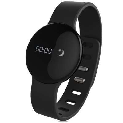 Bluetooth 4.0 Smart Bracelet Watch Sleep Monitoring Call Reminder Sports Pedometer  -  BLACK