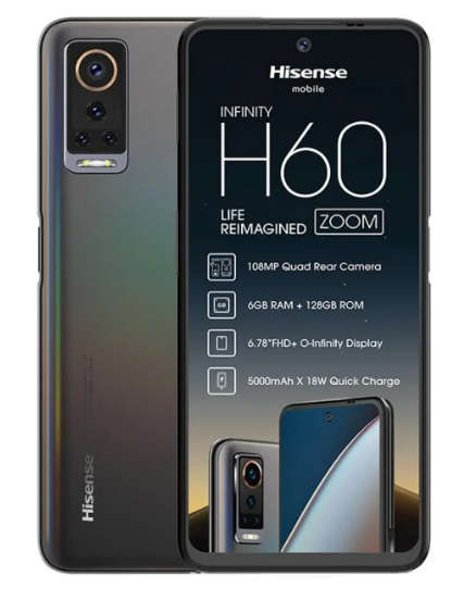 Hisense Infinity H60 Zoom Single Sim 128GB - Black