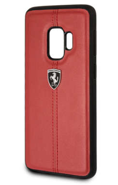 SAMSUNG GALAXY S9 FERRARI PROTECTIVE CASES RED LEATHER