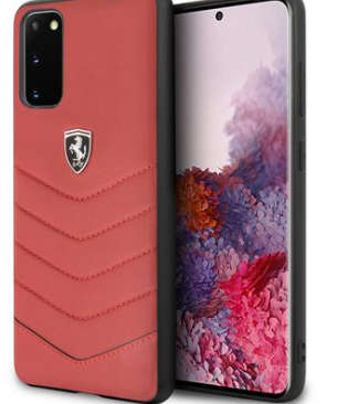 SAMSUNG GALAXY S20 FERRARI PROTECTIVE CASES LEATHER RED