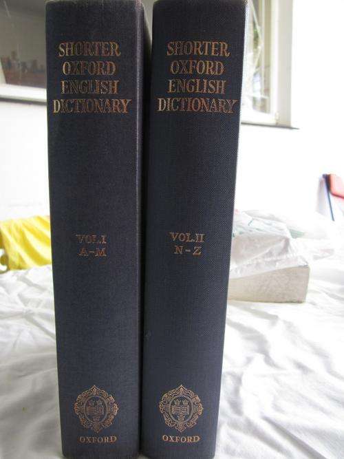 Shorter Oxford English Dictionary -Volume 1&2
