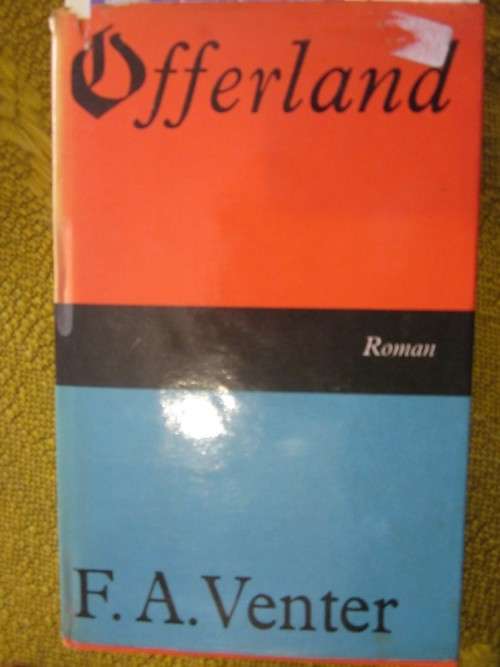Offerland - FA Venter - koki merk voor in boek,stofomslag is verweerd