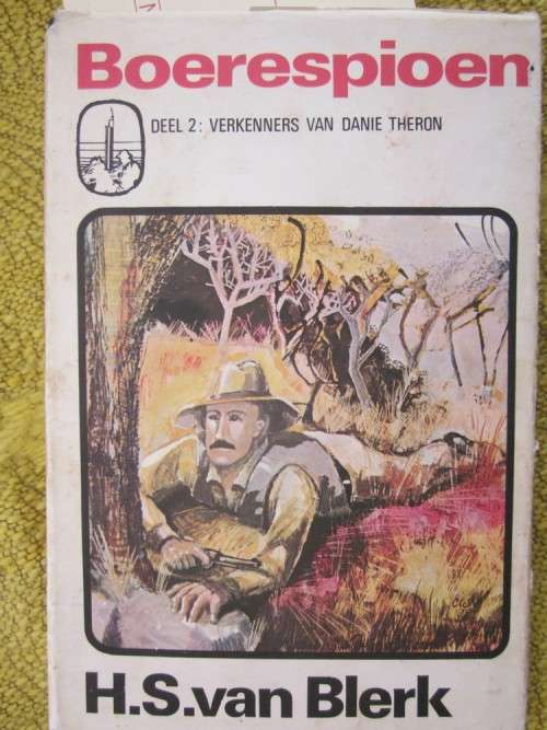 Boerespioen- Deel 2- Verkenners van Danie Theron- HS van Blerk- prystoekenningsplakker voor in boek