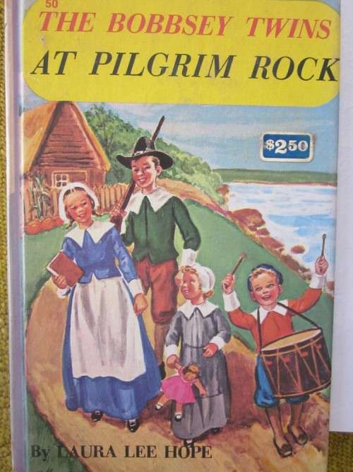 The Bobbsey Twins at Pilgrim Rock- Laura Lee Hope- name cut out of second page