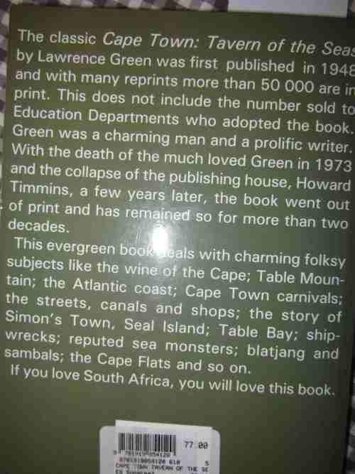 Cape Town Tavern of the Seas- Lawrence G Green