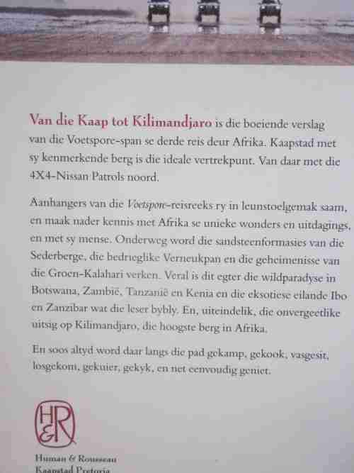 Van die Kaap tot Kilimandjaro- n Voetspore-Reis- Johan Badenhorst