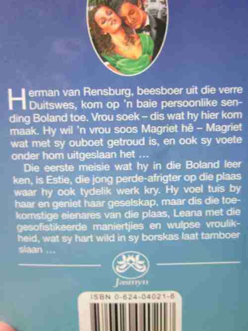 n Vrou vir Herman- Sarah Du Pisanie- Romanza