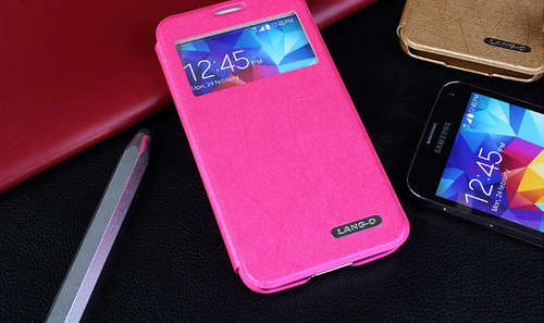 Flip cover case for Samsung Galaxy S5 (Pink)