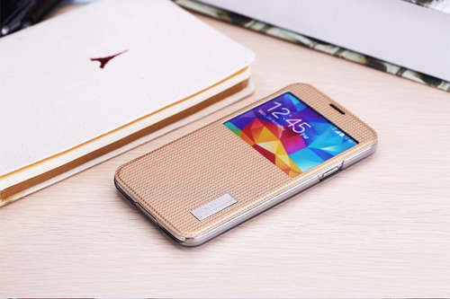 ROCK S-VIEW ELEGANCE COVER CASE FOR SAMSUNG GALAXY S5 (Gold)