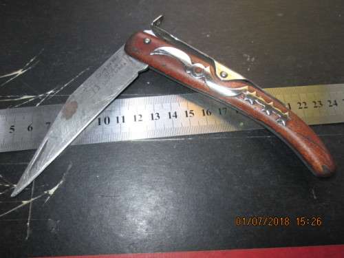 Very old well used large OKAPI knife...Made in SA...please view images