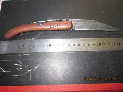 Very old well used large OKAPI knife...Made in SA...please view images